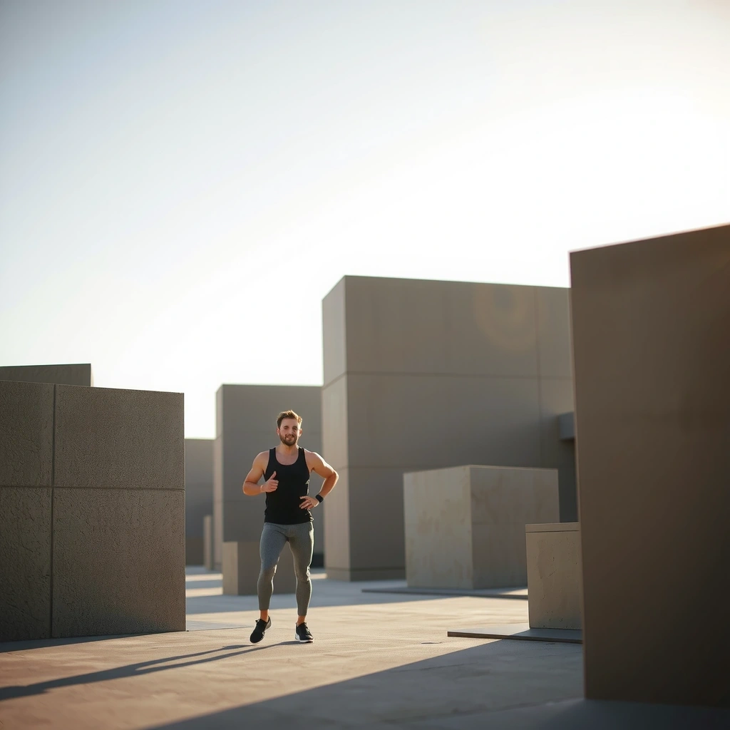 Thomas préparant son entraînement